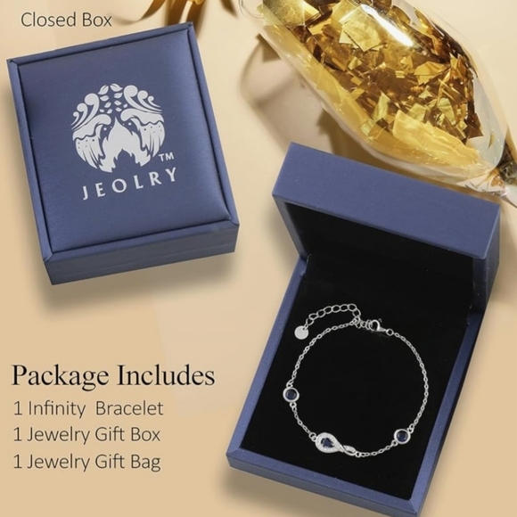 925 sterling silver sapphire September birthstone bracelet - Picture 5 of 5